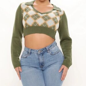 Fashion Nova Totally Buggin' Cropped Sweater Top